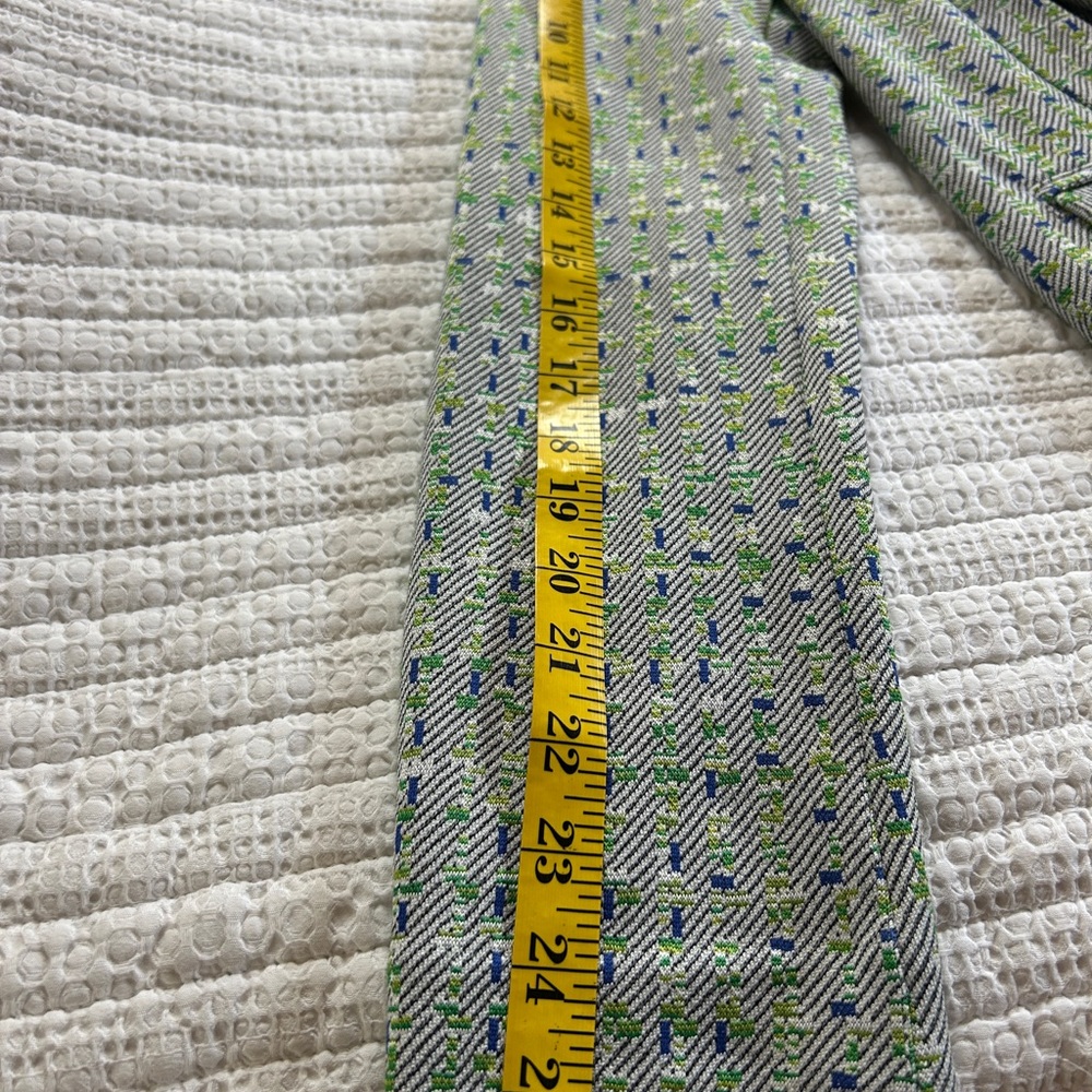 CAbi Women's Presentations Blue&Green Textured Blazer Size M 90s Bold Colors - Picture 9 of 11
